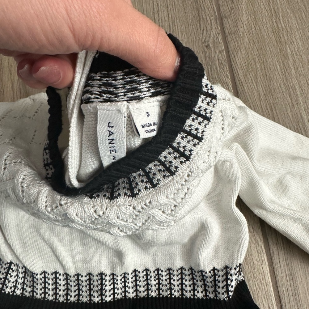 Janie and Jack Black and White Kids Dress - Picture 3 of 4